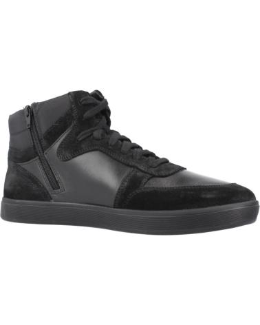 GEOX U AVOLA C9999 BLACK HIGH-TOP SNEAKERS C9999