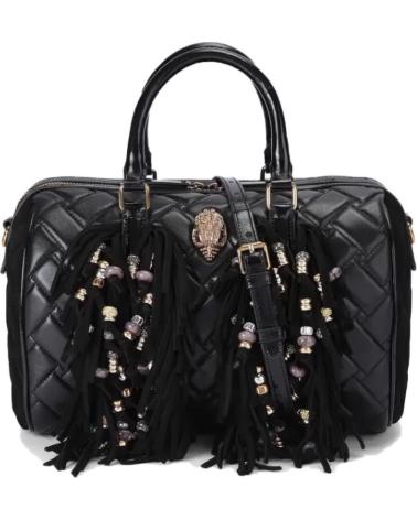 KURT GEIGER LONDON KENSINGTON BOSTON FRINGE HANDTASCHE SCHWARZ BLACK