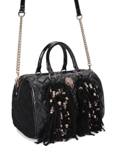 KURT GEIGER LONDON KENSINGTON BOSTON FRINGE HANDTASCHE SCHWARZ BLACK