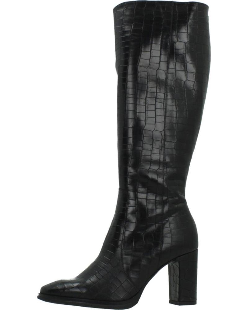 WONDERS M5150 BLACK LEATHER BOOTS FOR WOMEN WITH BLOCK HEEL ISYNGRO