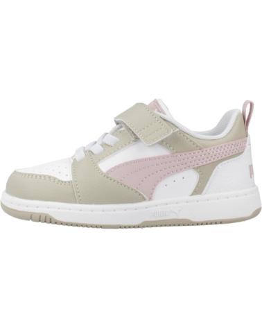ZAPATILLAS CASUAL PUMA REBOUND V6 LO AC INF BEIGE BLANCO PARA NIÑA WHITE
