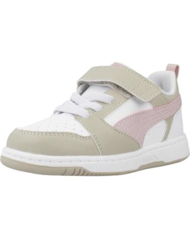 ZAPATILLAS CASUAL PUMA REBOUND V6 LO AC INF BEIGE BLANCO PARA NIÑA WHITE