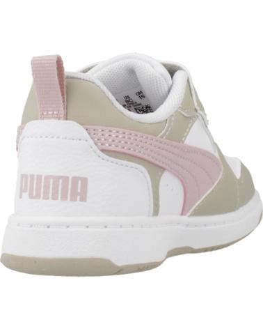 ZAPATILLAS CASUAL PUMA REBOUND V6 LO AC INF BEIGE BLANCO PARA NIÑA WHITE