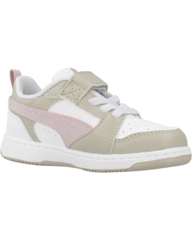 ZAPATILLAS CASUAL PUMA REBOUND V6 LO AC INF BEIGE BLANCO PARA NIÑA WHITE