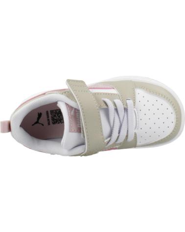 ZAPATILLAS CASUAL PUMA REBOUND V6 LO AC INF BEIGE BLANCO PARA NIÑA WHITE