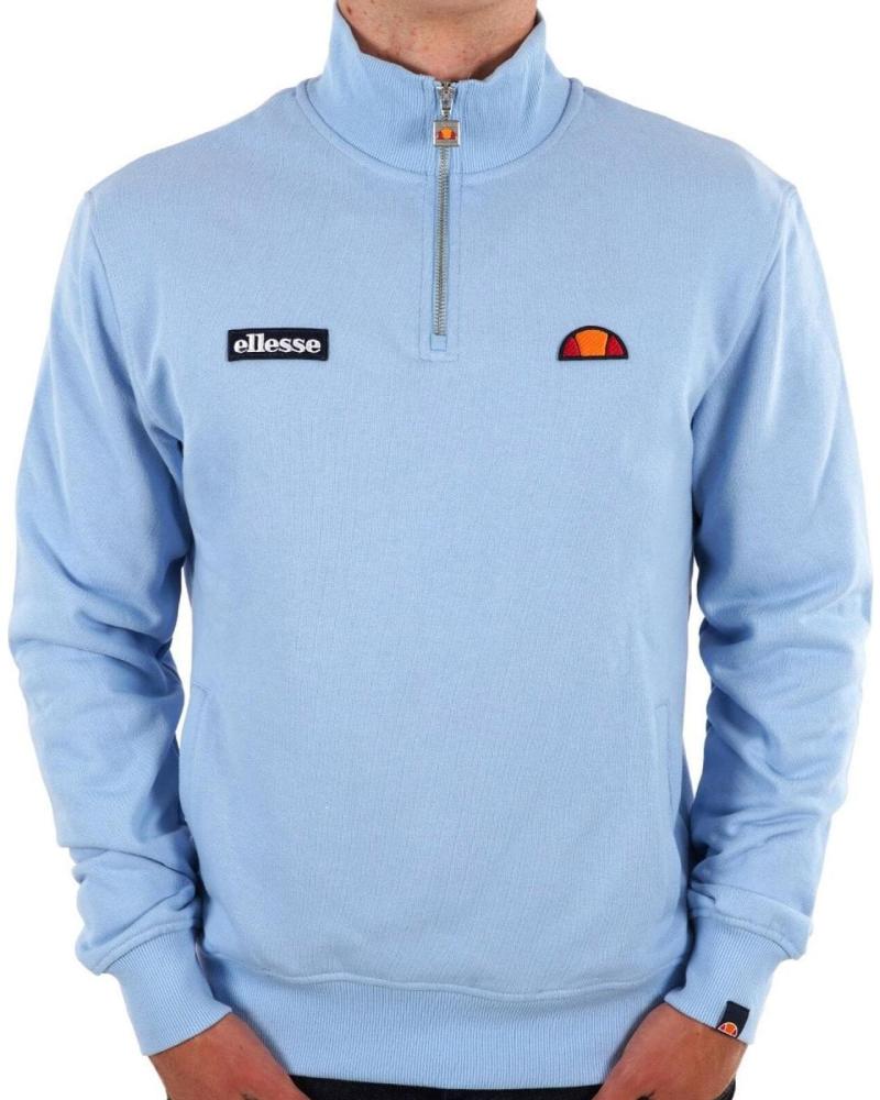 ELLESSE PELEGRINI 1/4 ZIP SWEATSHIRT HELLBLAU NAN