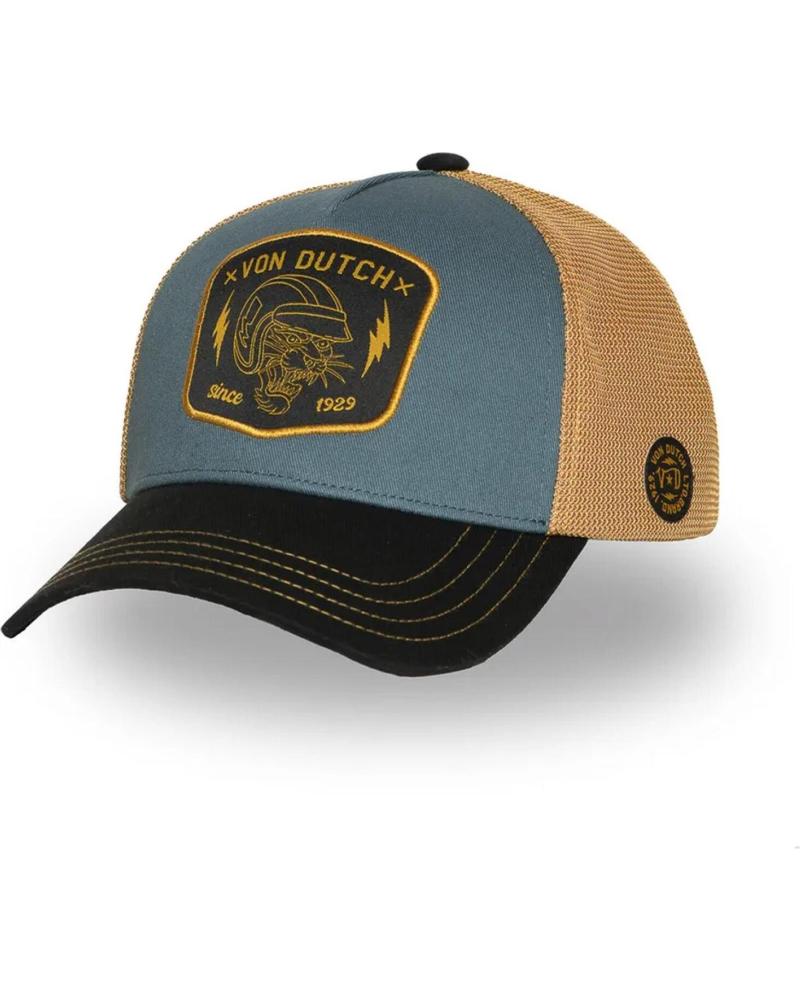 VON DUTCH WILD07 CAT TRUCKER KAPPE SENF UND TÜRKIS NAN