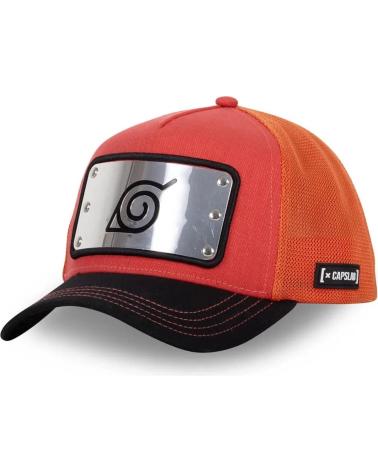 CAPSLAB TRUCKER CAP NARUTO KONOHA ROT ORANGE NAN