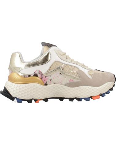 TÊNIS EXE 3020-2E COURO BEGE DOURADO LEATHER BEIGE GOLD