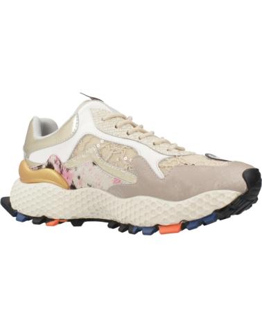 TÊNIS EXE 3020-2E COURO BEGE DOURADO LEATHER BEIGE GOLD