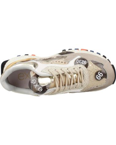 TÊNIS EXE 3020-2E COURO BEGE DOURADO LEATHER BEIGE GOLD