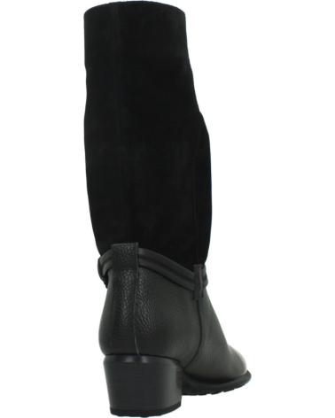 HISPANITAS VERONA PHI254298 NEGRAS DE PIEL Y ANTE CON TACÓN BLOQUE BLACK