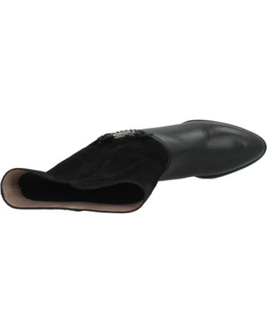 HISPANITAS VERONA PHI254298 NEGRAS DE PIEL Y ANTE CON TACÓN BLOQUE BLACK