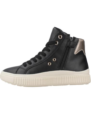 GEOX J LAQUINNY C0531 BLACK HIGH-TOP SNEAKERS C0531