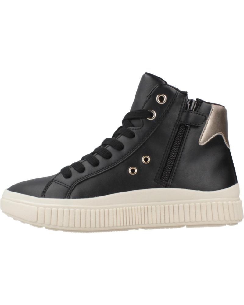 GEOX J LAQUINNY C0531 BLACK HIGH-TOP SNEAKERS C0531