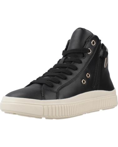 GEOX J LAQUINNY C0531 BLACK HIGH-TOP SNEAKERS C0531