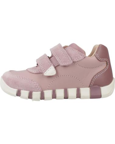 GEOX B IUPIDOO C8056 PINK SNEAKERS WITH HOOK-AND-LOOP FASTENING C8056