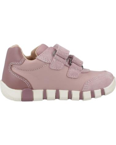 GEOX B IUPIDOO C8056 PINK SNEAKERS WITH HOOK-AND-LOOP FASTENING C8056