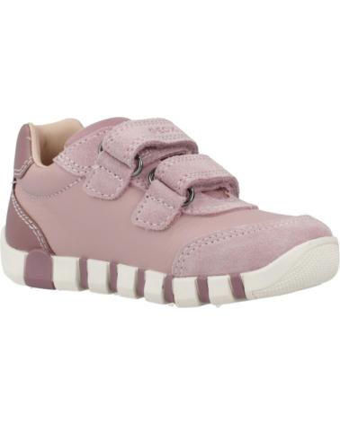 GEOX B IUPIDOO C8056 PINK SNEAKERS WITH HOOK-AND-LOOP FASTENING C8056