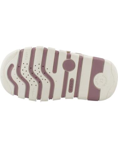 GEOX B IUPIDOO C1S8W BEIGE SNEAKERS WITH HOOK-AND-LOOP FASTENING C1S8W