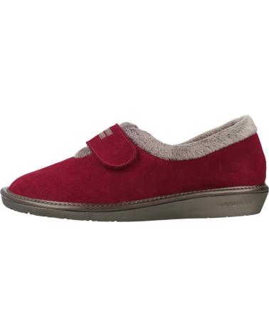 NORDIKAS WOMEN'S HOME SLIPPERS MODEL 6348 RUBY RED WITH ADJUSTABLE CLOSURE RUBI
