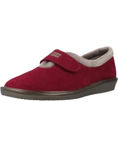 NORDIKAS WOMEN'S HOME SLIPPERS MODEL 6348 RUBY RED WITH ADJUSTABLE CLOSURE RUBI