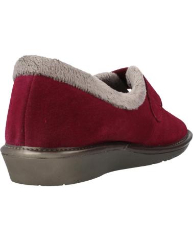 NORDIKAS WOMEN'S HOME SLIPPERS MODEL 6348 RUBY RED WITH ADJUSTABLE CLOSURE RUBI