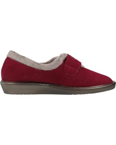 NORDIKAS WOMEN'S HOME SLIPPERS MODEL 6348 RUBY RED WITH ADJUSTABLE CLOSURE RUBI