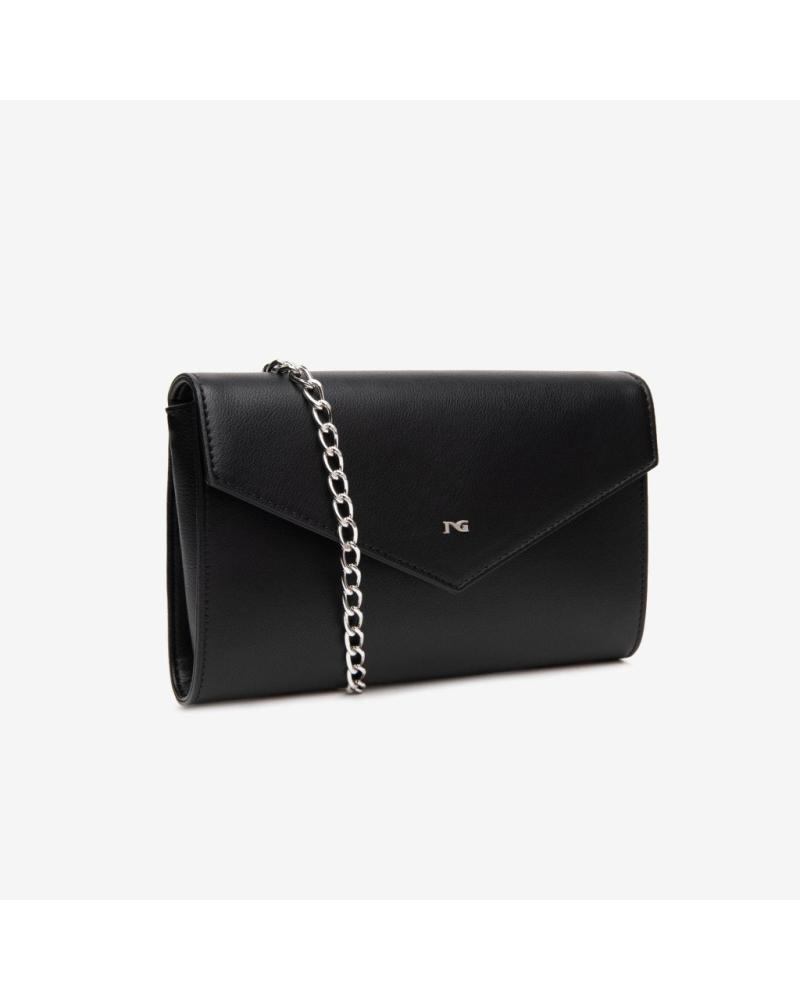 NERO GIARDINI UMHÄNGETASCHE E543901 SCHWARZ MIT METALLKETTE 100