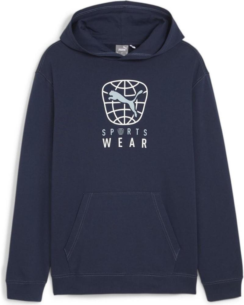 FELPA CON CAPPUCCIO PUMA BETTER SPORTSWEAR BLU NAVY AZUL