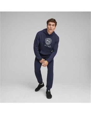 FELPA CON CAPPUCCIO PUMA BETTER SPORTSWEAR BLU NAVY AZUL