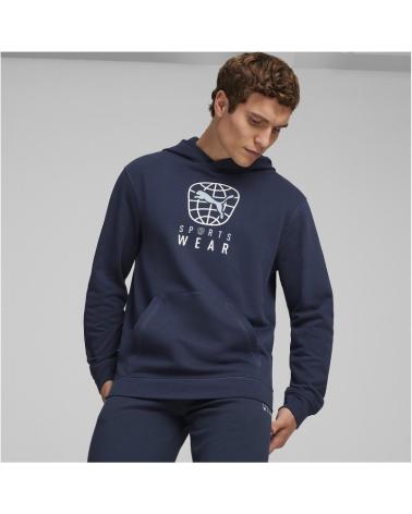 FELPA CON CAPPUCCIO PUMA BETTER SPORTSWEAR BLU NAVY AZUL