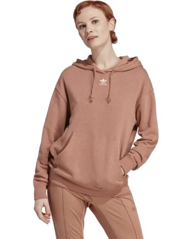 FELPA CON CAPPUCCIO ADIDAS ORIGINALS ESSENTIALS ARANCIO RUGGINE NARANJA
