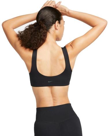 NIKE ALATE ALL U SPORT-BH MIT LEICHTEM HALT UND FUTTER, SCHWARZ NEGRO