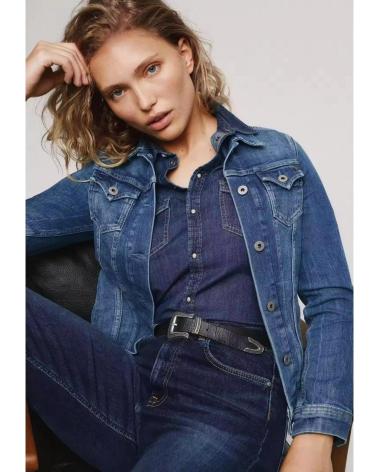 PEPE JEANS CAMICIA DI JEANS RHONDA BLU INDIGO DA DONNA AZUL