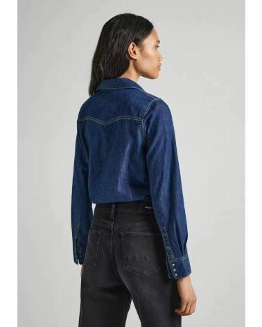 PEPE JEANS CAMICIA DI JEANS RHONDA BLU INDIGO DA DONNA AZUL