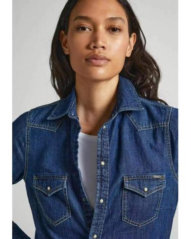 PEPE JEANS CAMICIA DI JEANS RHONDA BLU INDIGO DA DONNA AZUL