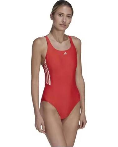COSTUME DA BAGNO ADIDAS 3S MID ROSSO ROJO