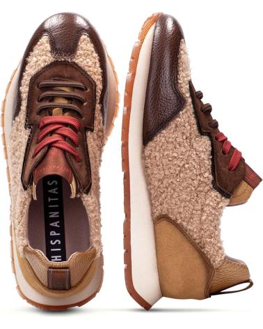 SCARPE DA GINNASTICA HISPANITAS HI254209 VELLUTO NOCCIOLA BISCUIT AVELLANABISCUITC009