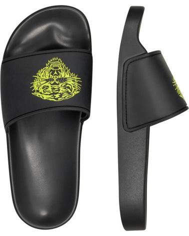 ED HARDY SEXY BEAST SLIDERS -FLUO YELLOW BLACK