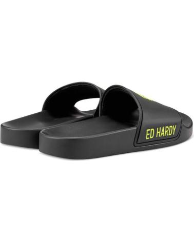 ED HARDY SEXY BEAST SLIDERS -FLUO YELLOW BLACK