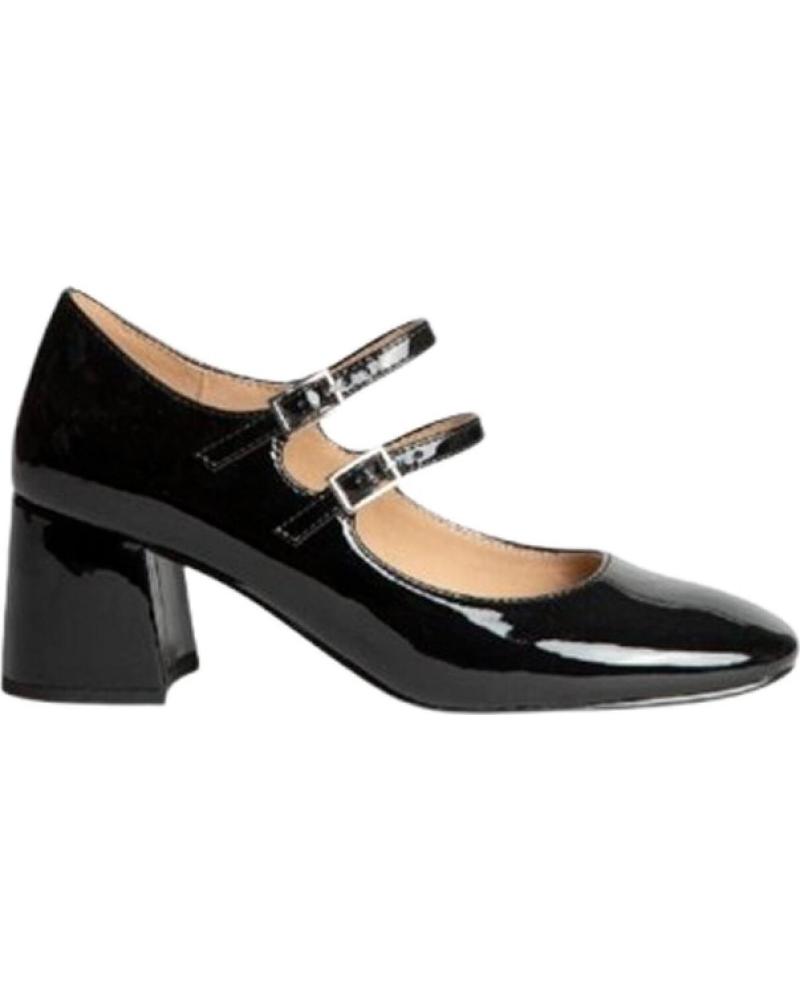 CORINA BLACK PATENT LEATHER COURT SHOE 5 CM HEEL NEGRO
