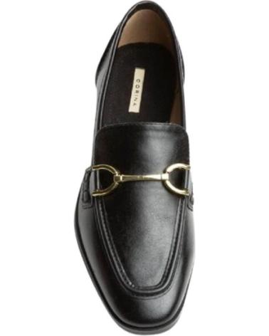 MOCASSIM PENNY LOAFER CORINA PRETO COM DETALHE METÁLICO NEGRO