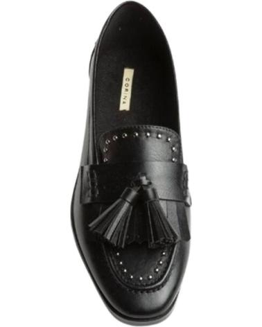MOCASSIM CORINA PRETO COM BORLAS NEGRO