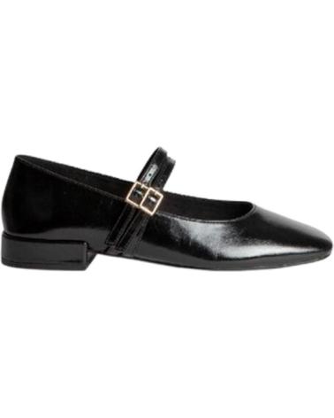 CORINA BLACK DOUBLE BUCKLE BALLET FLAT NEGRO