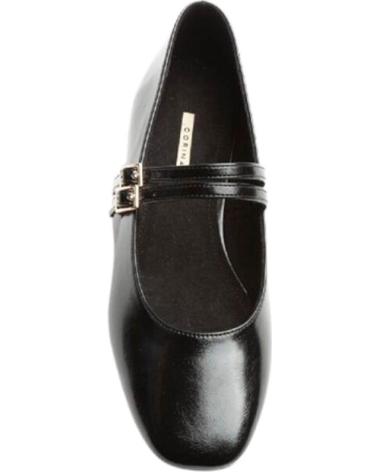 CORINA BLACK DOUBLE BUCKLE BALLET FLAT NEGRO
