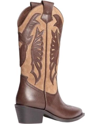 BOTA COWBOY CORINA MARROM COM BORDADOS MARRóN