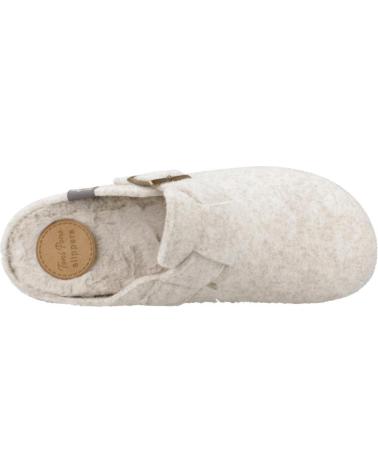 TONI PONS ZAPATILLAS HOGAR MUJER MODELO MIMA FP COLOR BLANCO CRU