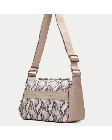 BORSA A TRACOLLA HISPANITAS BV253845 STAMPA ANIMALIER TORTORA GRIGIO GREY