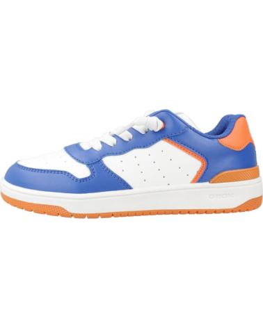 GEOX J WASHIBA C0685 - SNEAKERS CASUAL BIANCO E BLU PER BAMBINO C0685